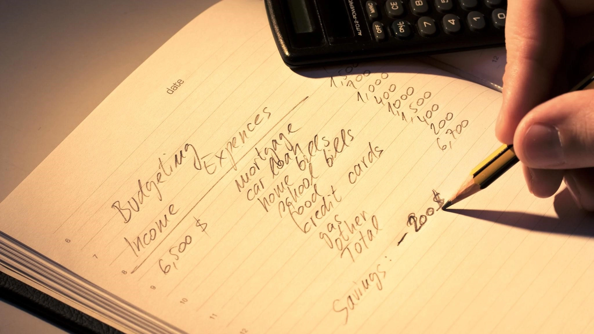 Jotting the expenses